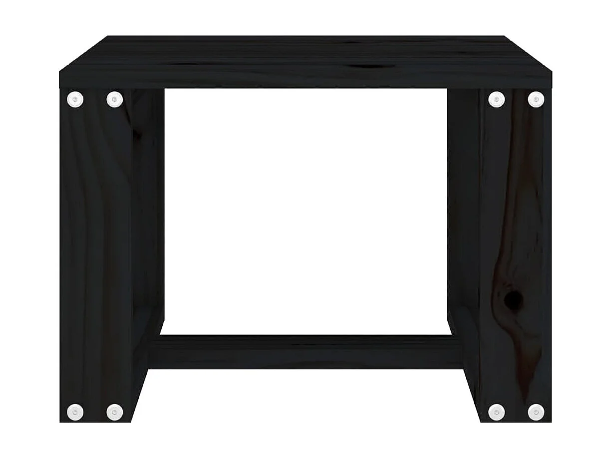 Mesa de apoio p/ jardim 40x38x28,5 cm pinho maciço preto