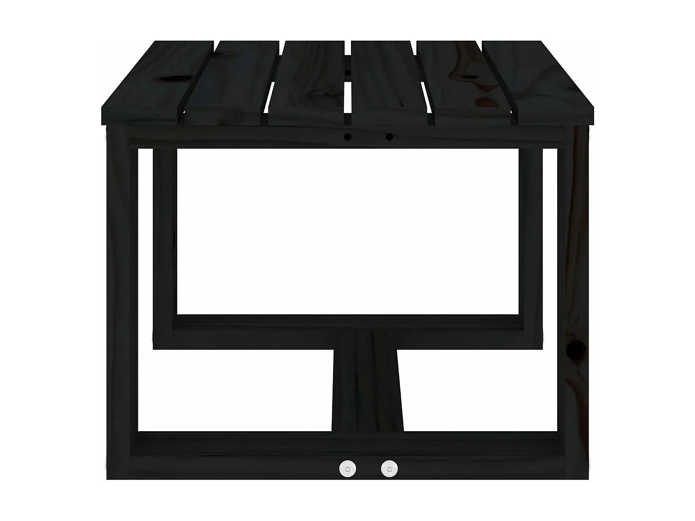 Mesa de apoio p/ jardim 40x38x28,5 cm pinho maciço preto