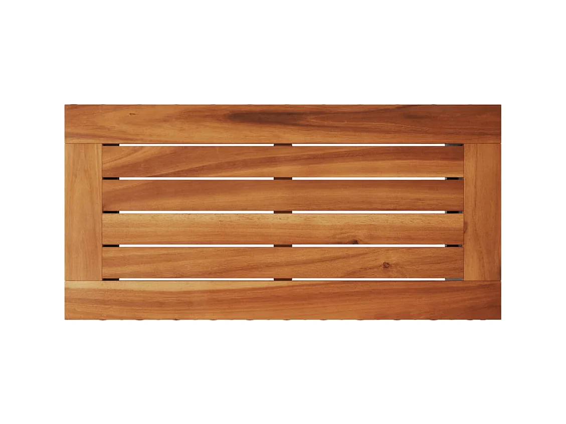 Table d'appoint de jardin dessus en bois noir 58x27,5x55 cm