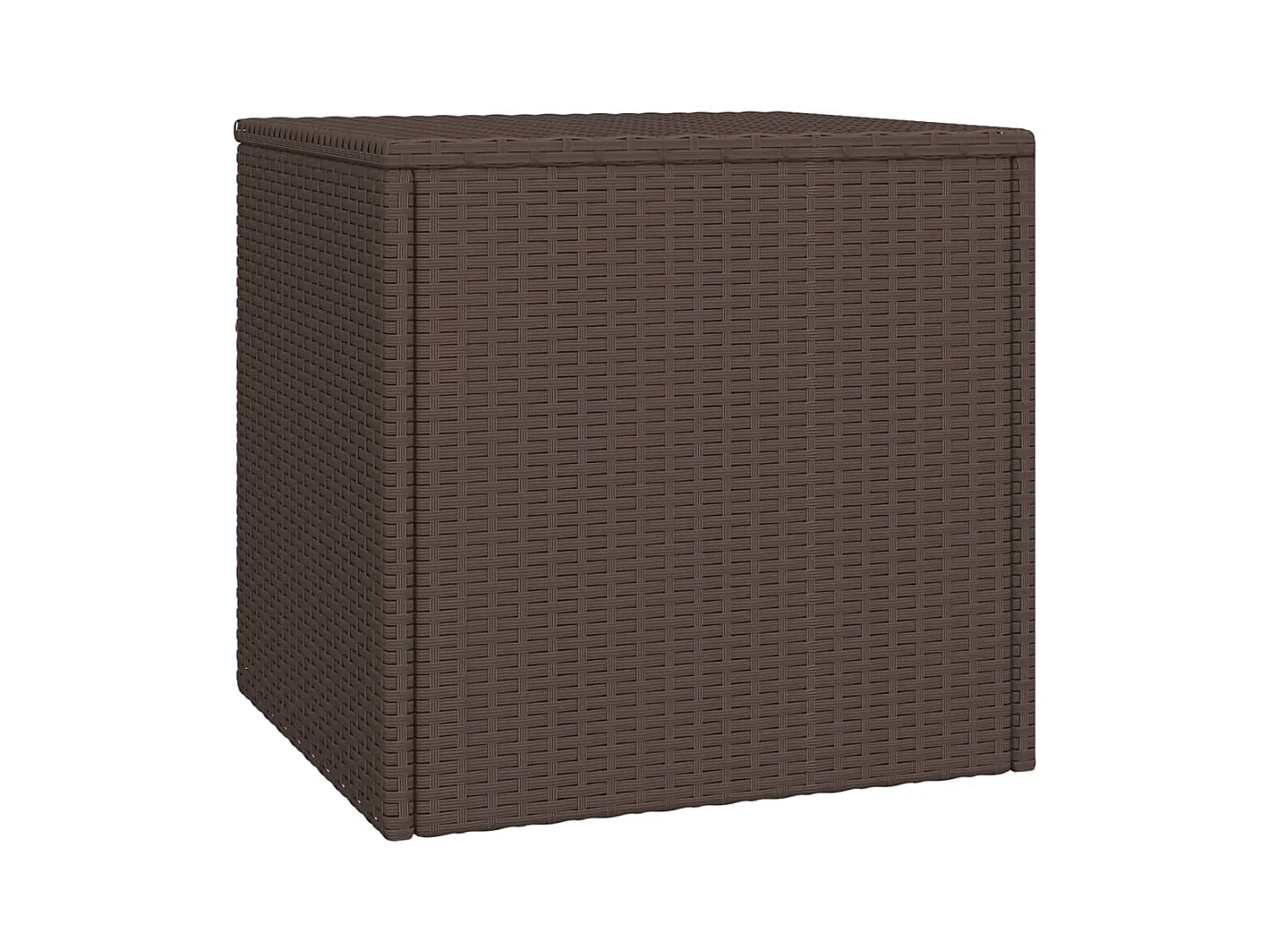 Tables d'appoint de jardin 3 pièces marron résine tressée