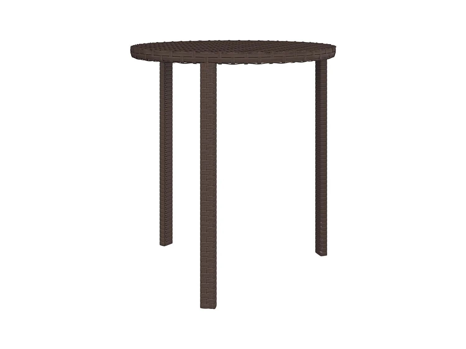 Tables d'appoint de jardin 3 pièces marron résine tressée