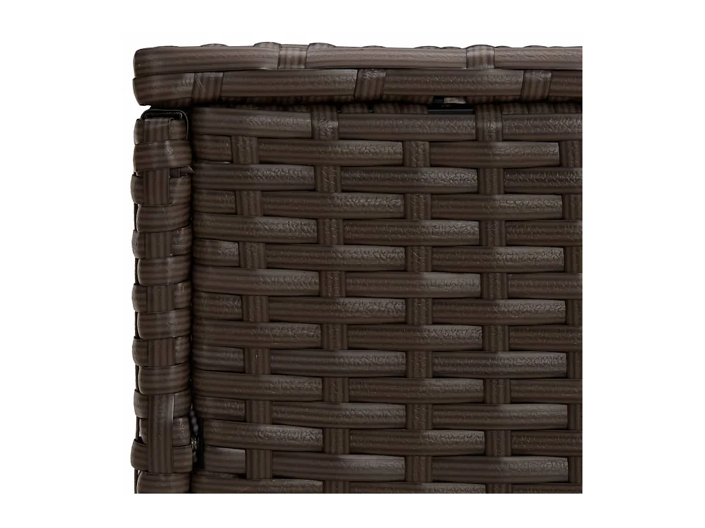 Tables d'appoint de jardin 3 pièces marron résine tressée