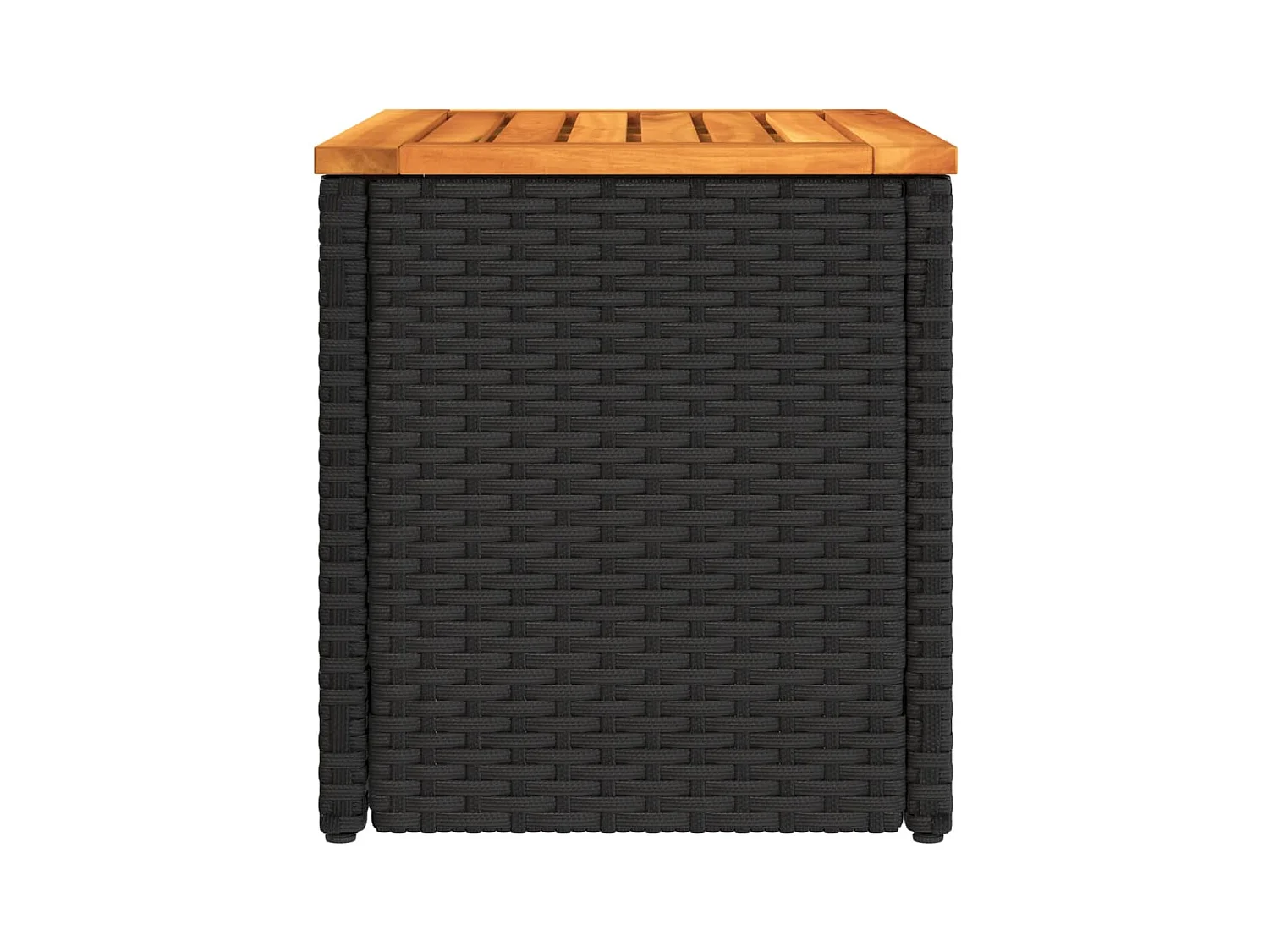 Tables d'appoint jardin 2pièces noir 55x34x37 cm rotin bois massif