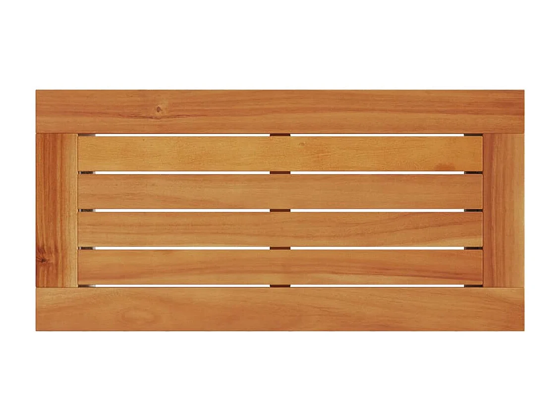 Mesa auxiliar jardín tapa madera ratán PE gris 58x27,5x55 cm