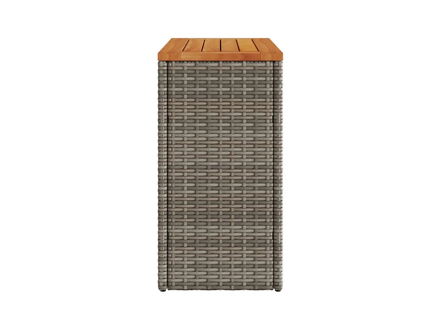 Table d'appoint de jardin dessus en bois gris 58x27,5x55 cm