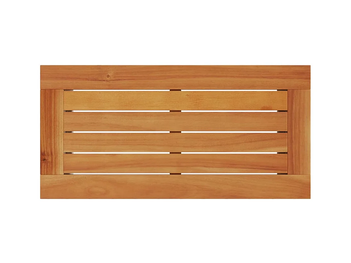 Table d'appoint de jardin dessus en bois gris 58x27,5x55 cm