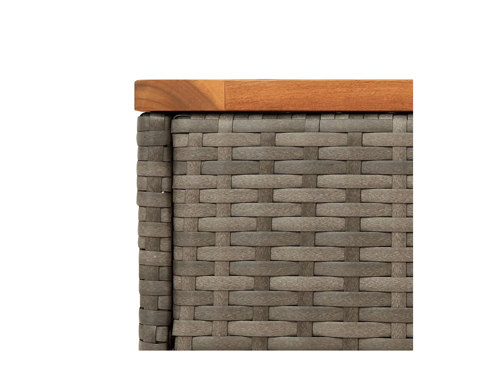 Table d'appoint de jardin dessus en bois gris 58x27,5x55 cm