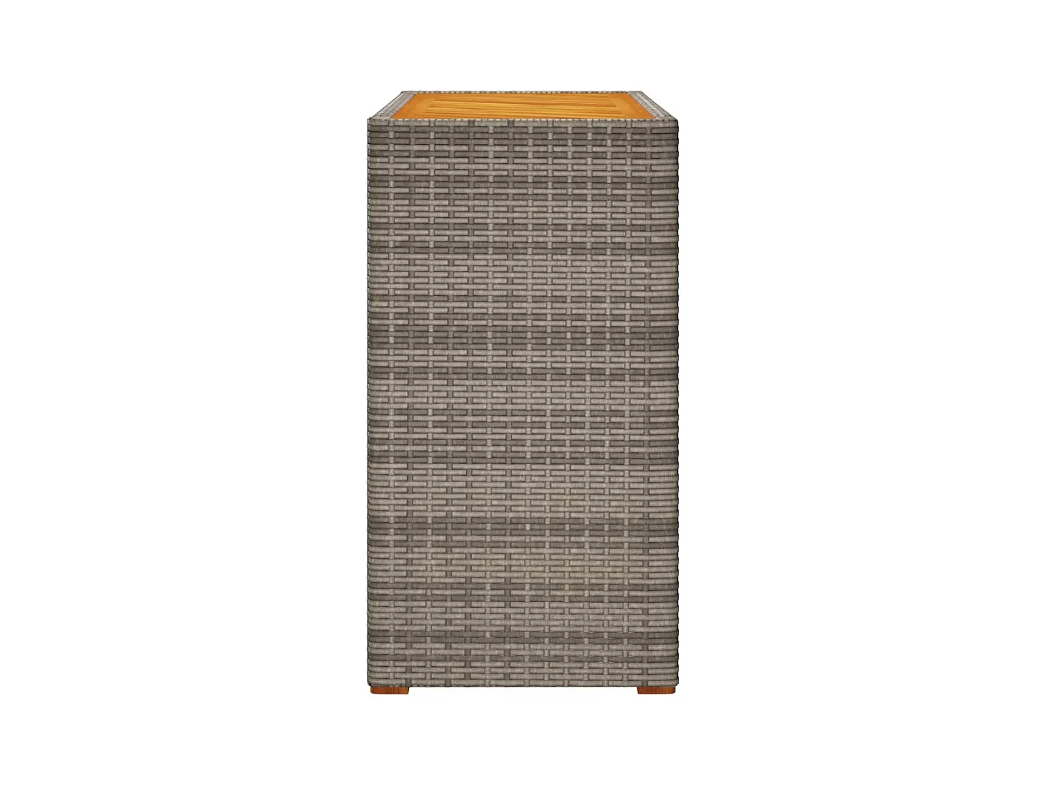 Table d'appoint de jardin dessus en bois gris 100x40x75 cm