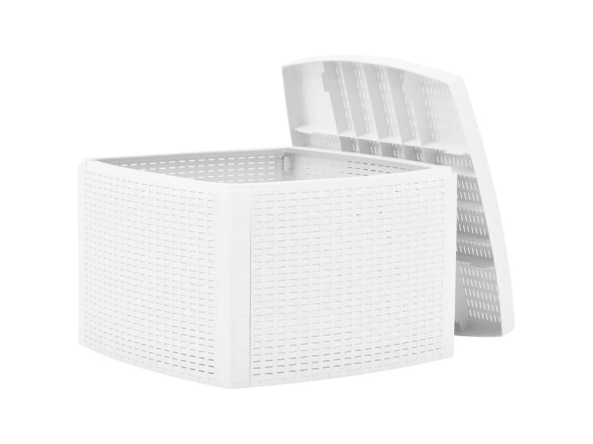 Table d'appoint Blanc 54x54x36,5 cm Plastique