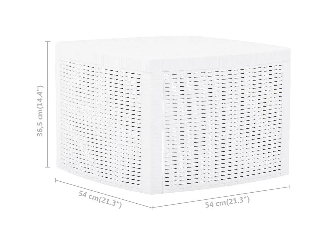 Table d'appoint Blanc 54x54x36,5 cm Plastique