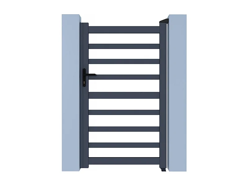 Gittertor aus Aluminium "Marius" Grau 100 x 140 cm - Modernes und Robustes Design