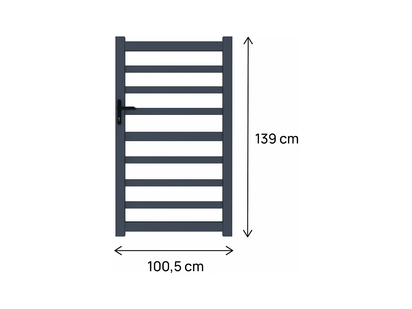 Portillon aluminium ajouré "Marius" - 100 x 140 cm  - Gris