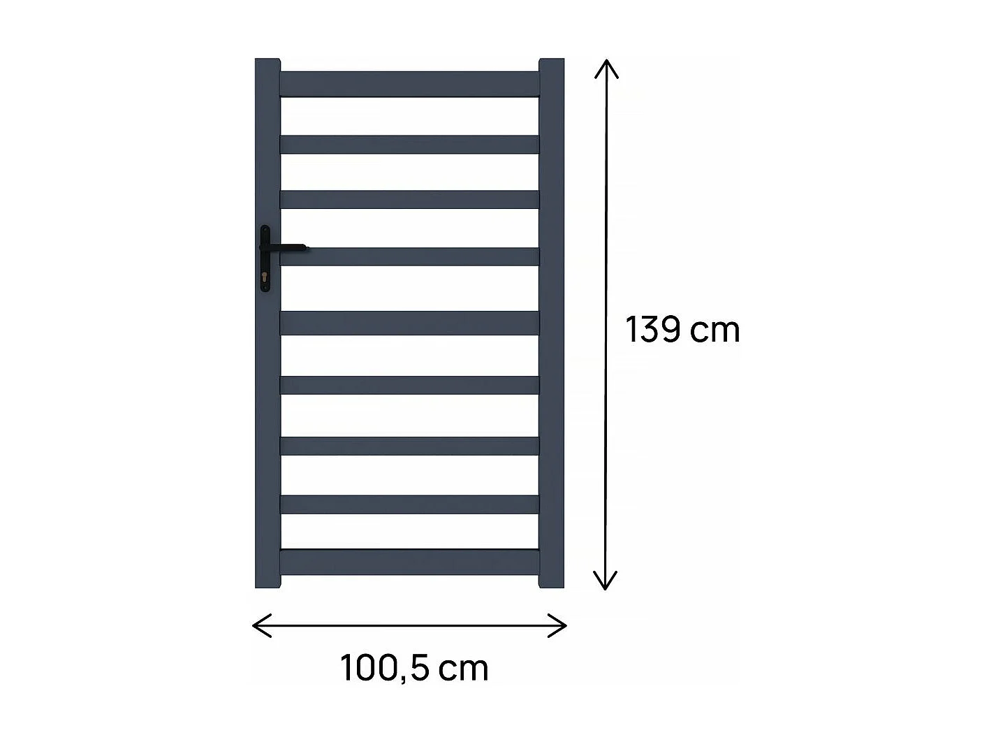 Portillon aluminium ajouré "Marius" - 100 x 140 cm  - Gris