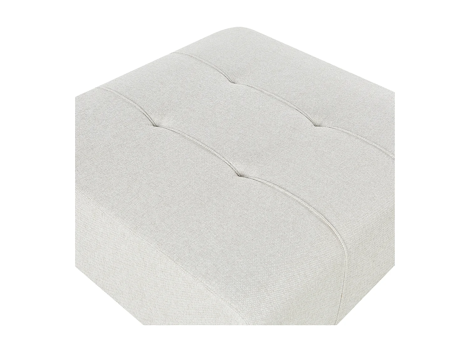 Ottomane Stoff hell beige quadratisch Fußhocker niedrige Beine modern Innvik