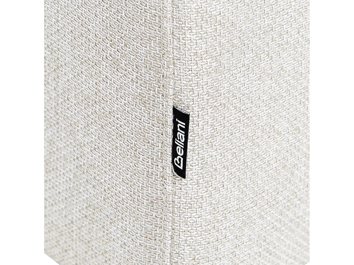 Ottomane Stoff hell beige quadratisch Fußhocker niedrige Beine modern Innvik