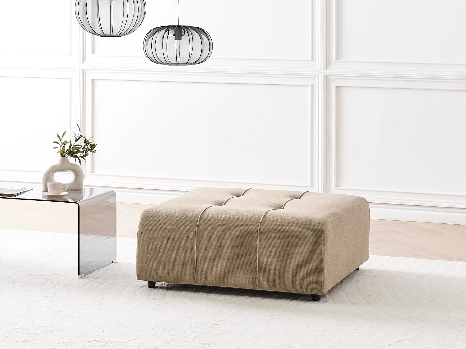 Ottoman INNVIK Tissu Marron