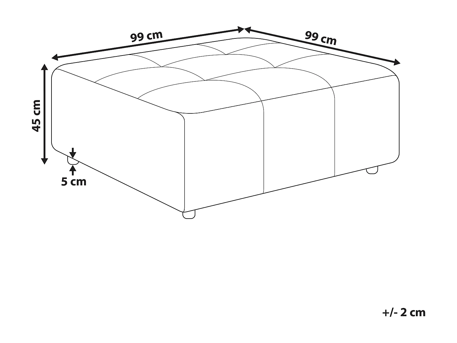 Ottoman INNVIK Tissu Marron