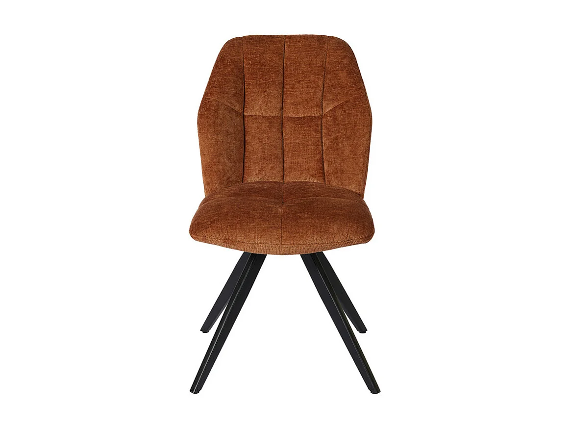 Chaise ST2319 terracotta pieds métal noir