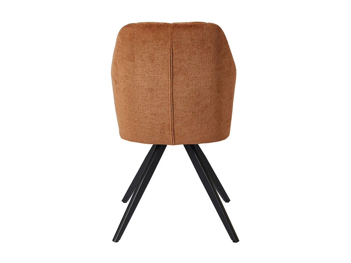 Chaise ST2319 terracotta pieds métal noir