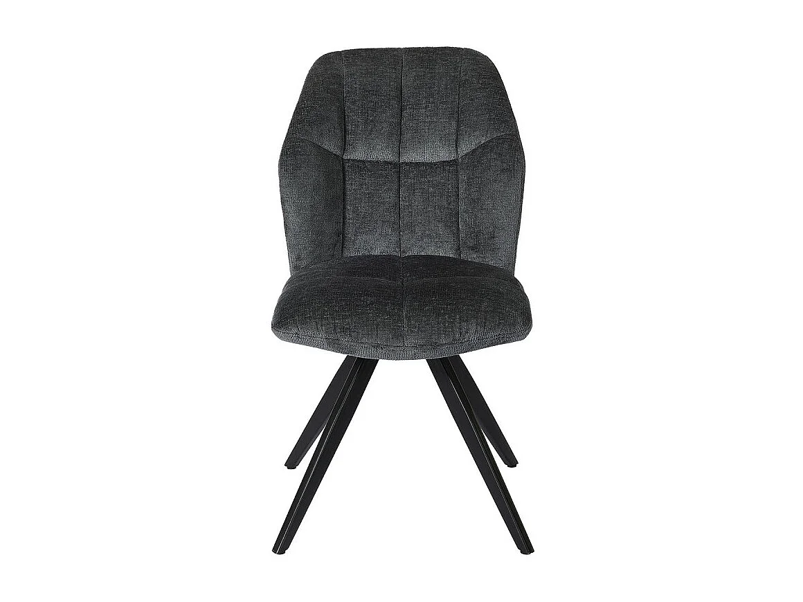 Chaise ST2319 gris anthracite pieds métal noir