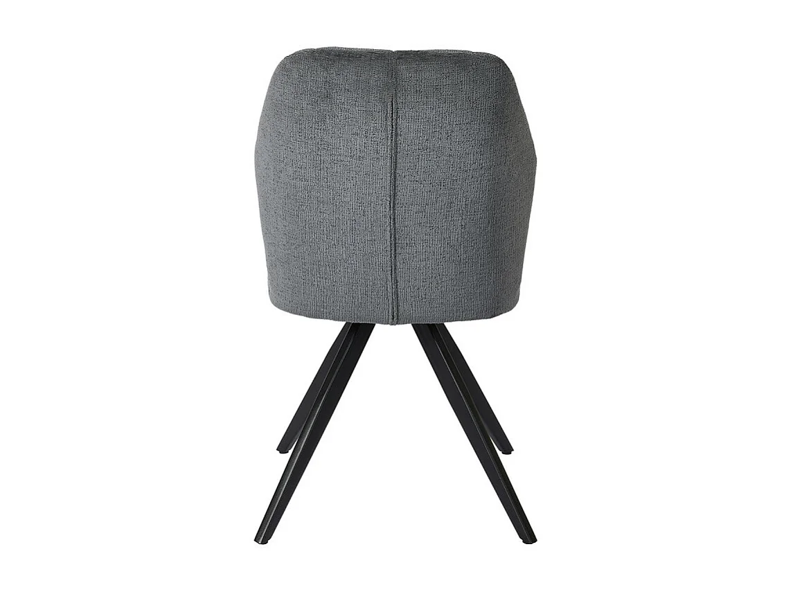 Chaise ST2319 gris anthracite pieds métal noir