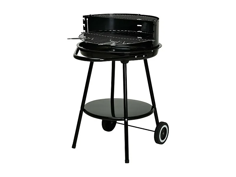 Barbecue à charbon D51 semi ouvert avec roues