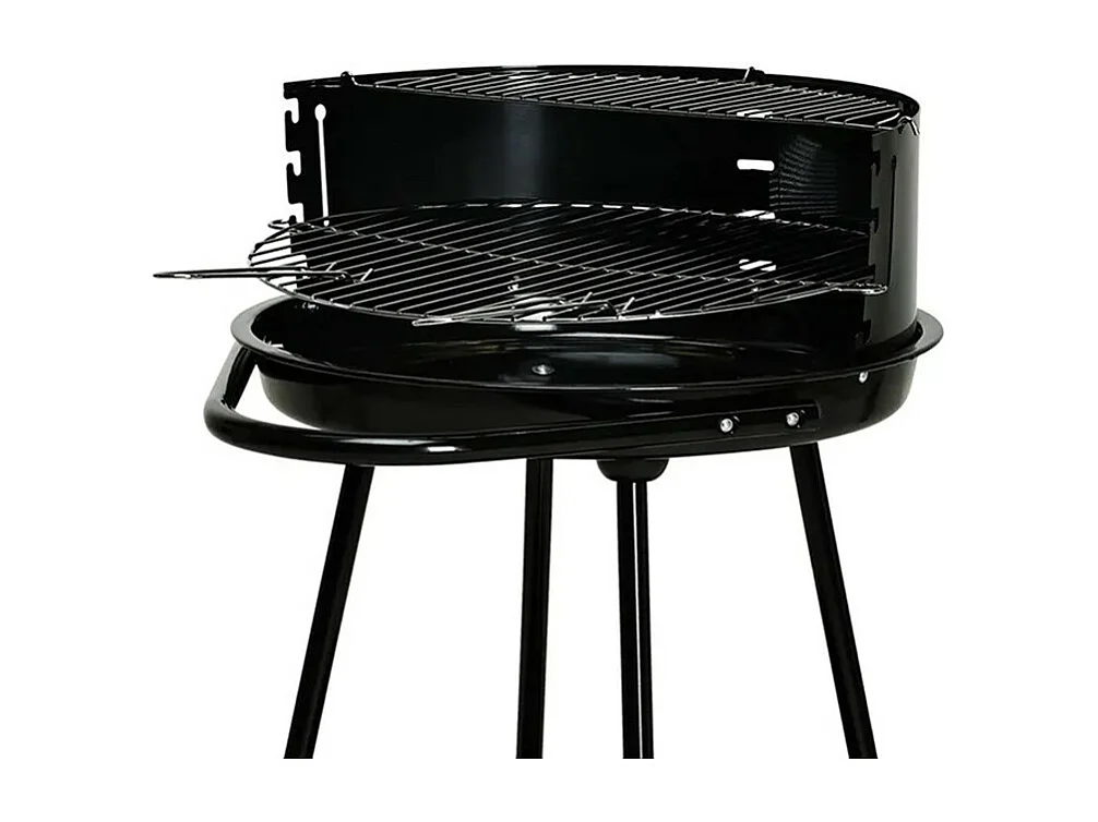 Barbecue à charbon D51 semi ouvert avec roues