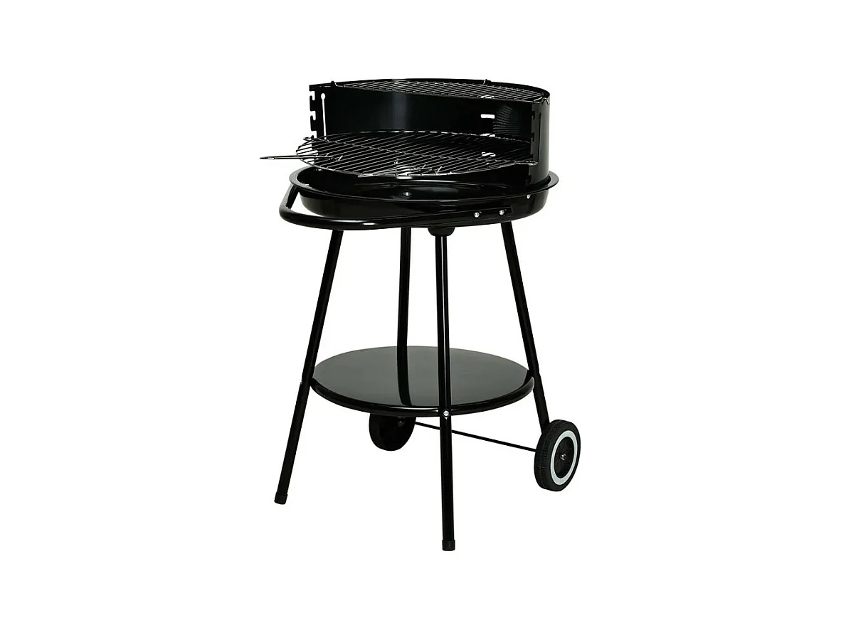 Barbecue à charbon D51 semi ouvert avec roues