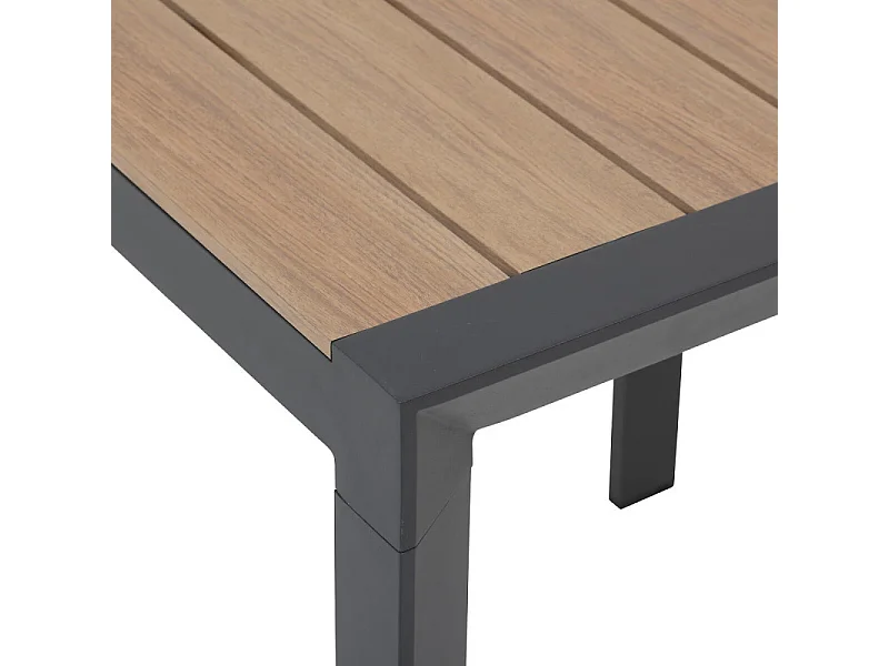 Table fixe carrée 2p Evasion honey/graphite Hespéride