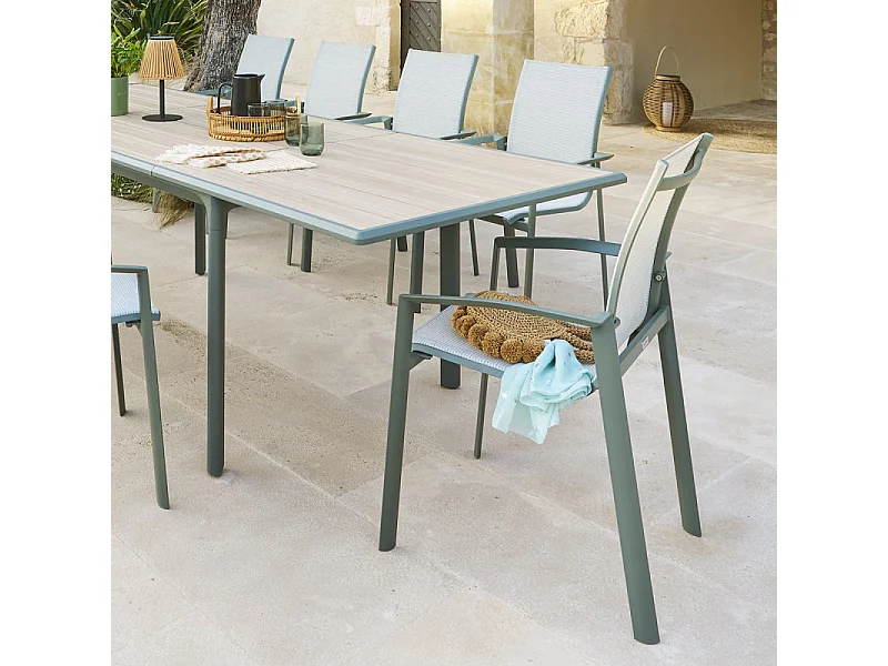 Fauteuil extérieur Axant athéa/vert laurier Hespéride