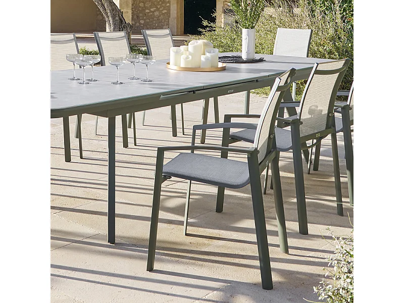 Fauteuil extérieur Axant athéa/vert laurier Hespéride