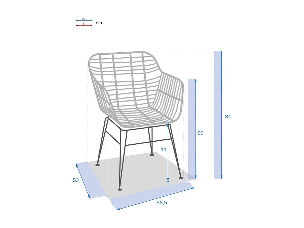 Fauteuil extérieure Lambada sésame / graphite Hespéride