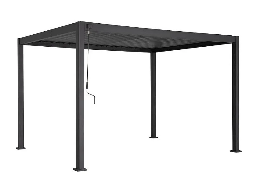Pergola bioclimatique manuelle 4x3 m Evora graphite Hespéride
