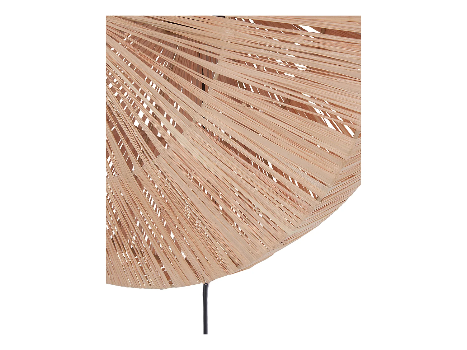 Wandlampe aus Stroh natürlich rund Boho Stil modern Lumut