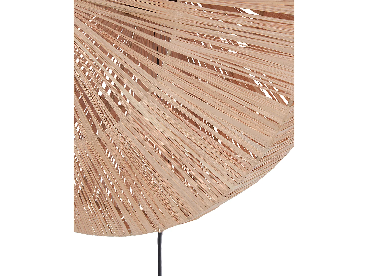 Wandlampe aus Stroh natürlich rund Boho Stil modern Lumut