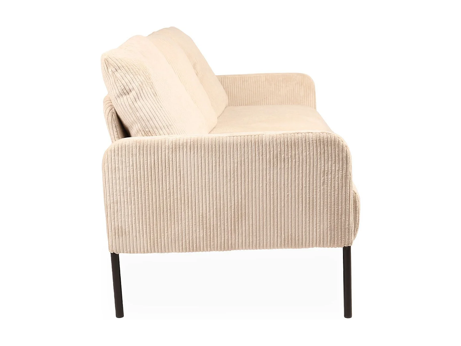 3-Sitzer-Sofa aus beige Cord-Velours Manuelo, modern und komfortabel