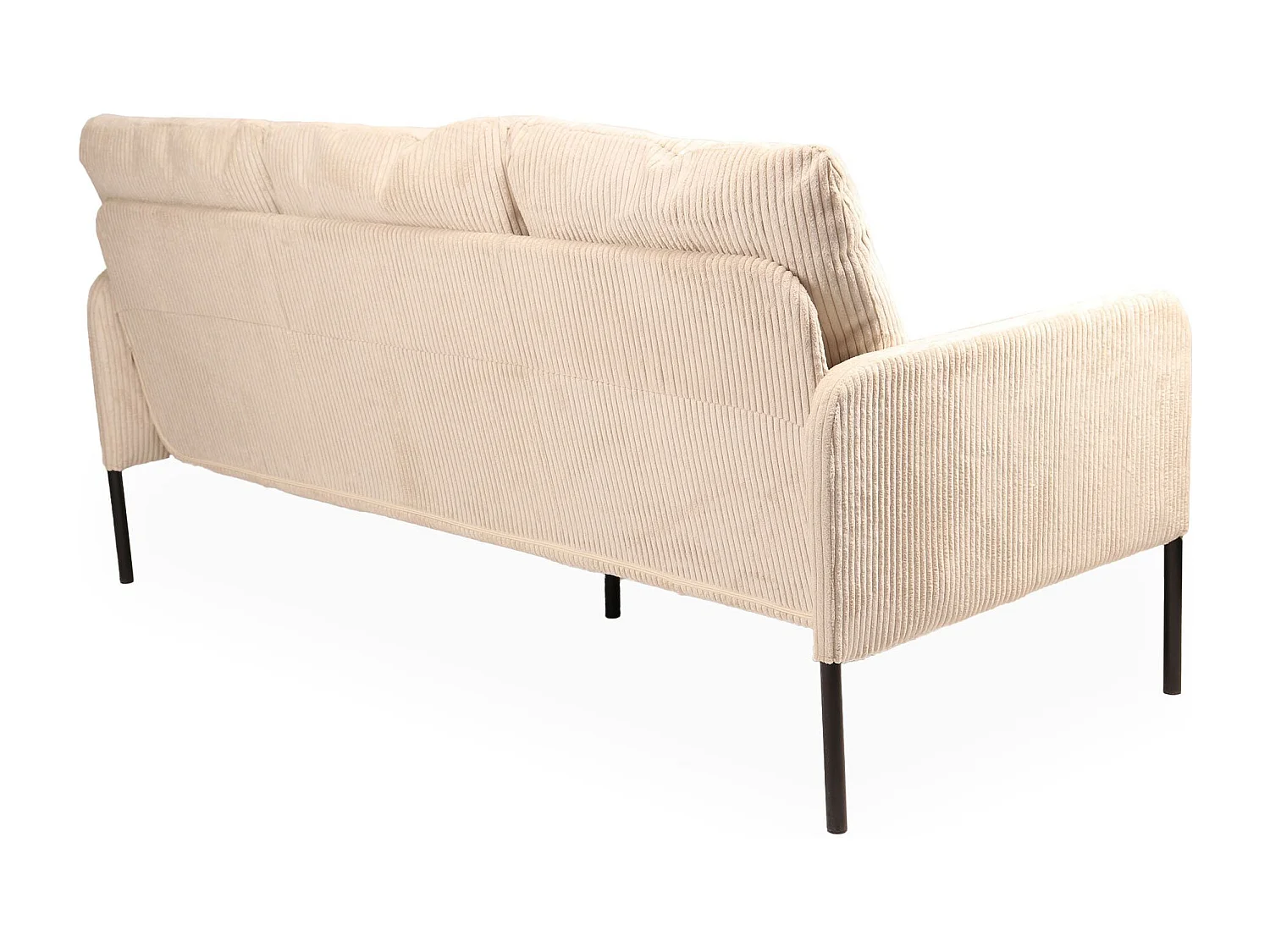 3-Sitzer-Sofa aus beige Cord-Velours Manuelo, modern und komfortabel