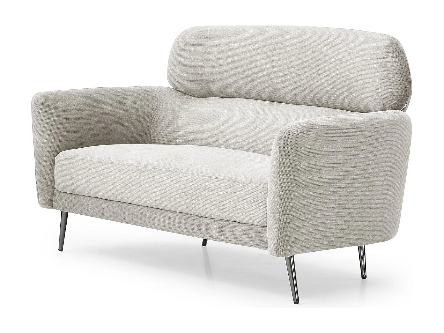 Moderne Damigal Zweisitzer-Sofa aus weichem Stoff in Beige 142cm