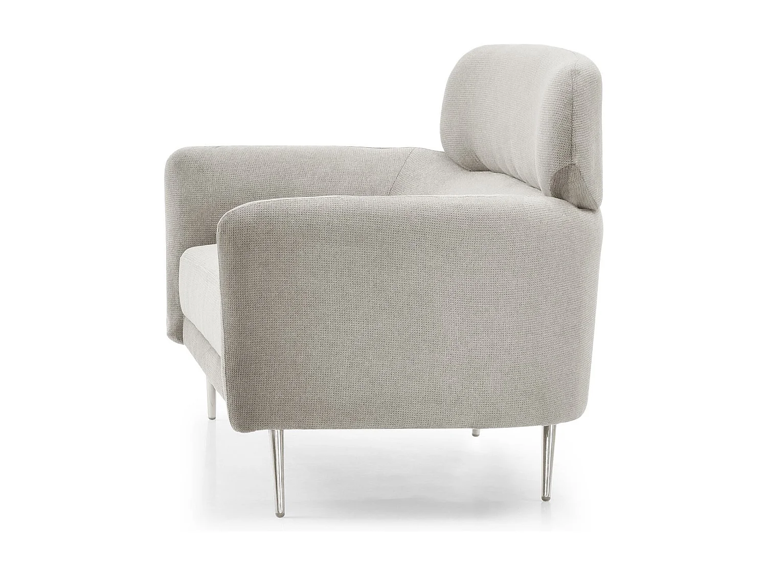 Moderne Damigal Zweisitzer-Sofa aus weichem Stoff in Beige 142cm