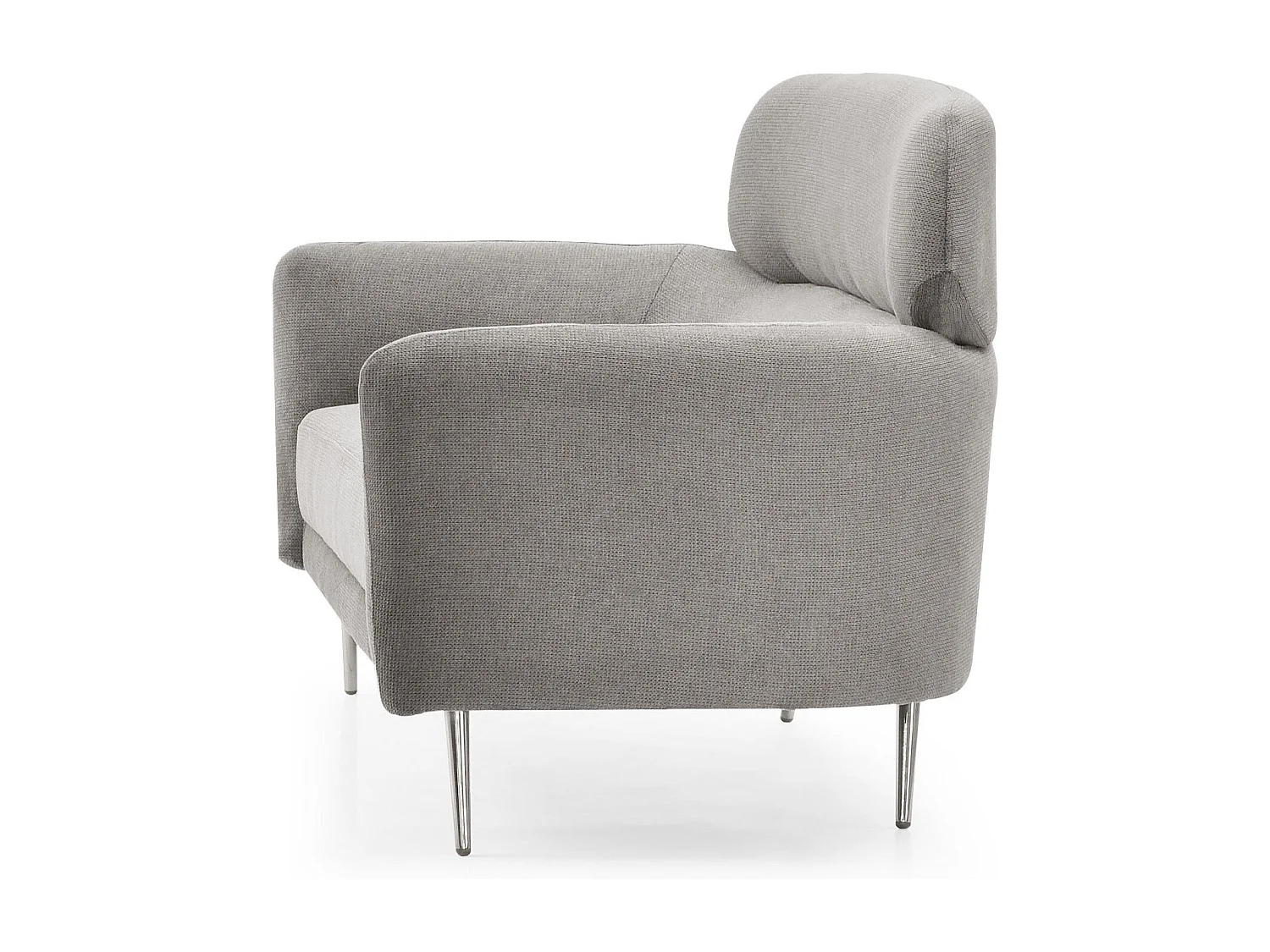 Canapé 2 places moderne avec haut dossier Damigal Tissu doux Gris