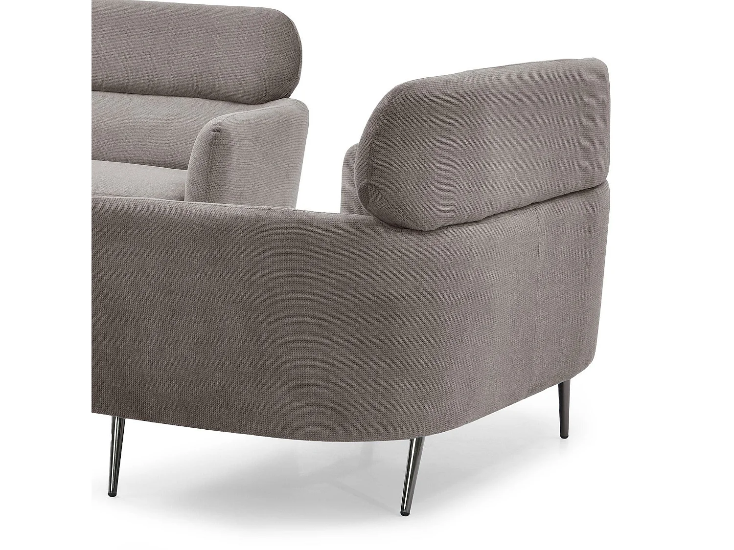 Divano 2 posti moderno Damigal in Tessuto Grigio Talpa Confortevole ed Elegante