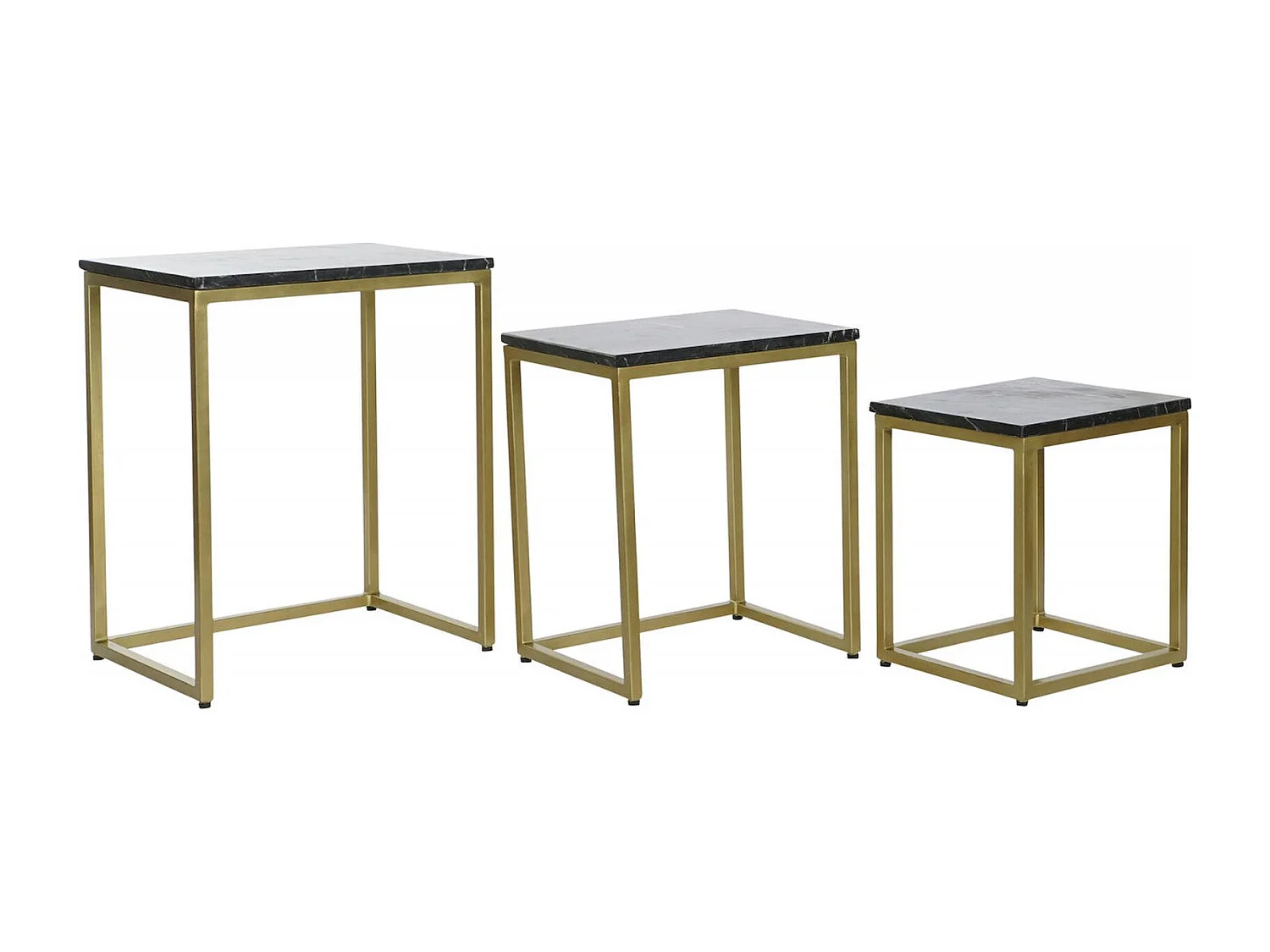 Table gigogne marbre élégance et finition dorée