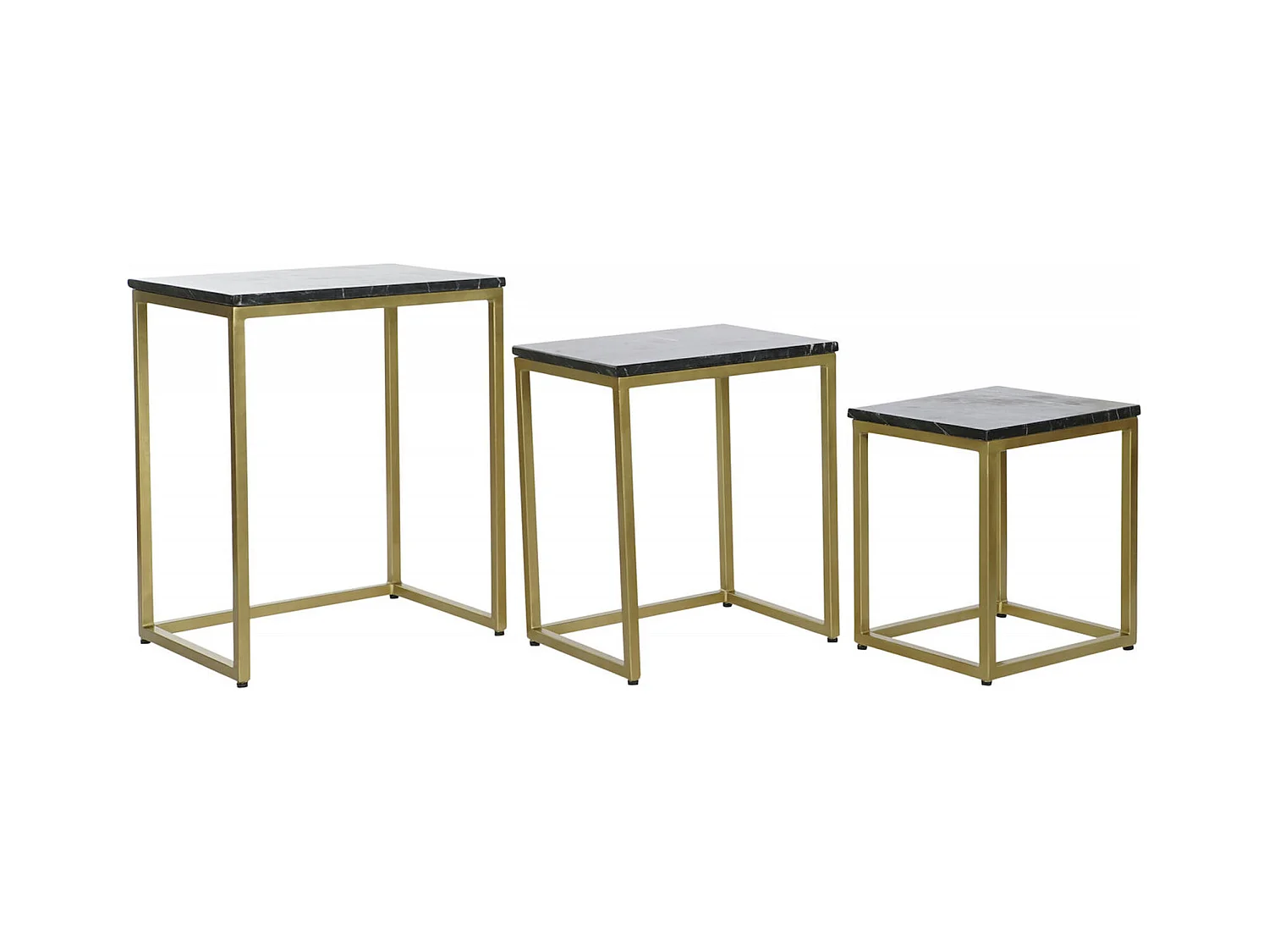 Table gigogne marbre élégance et finition dorée