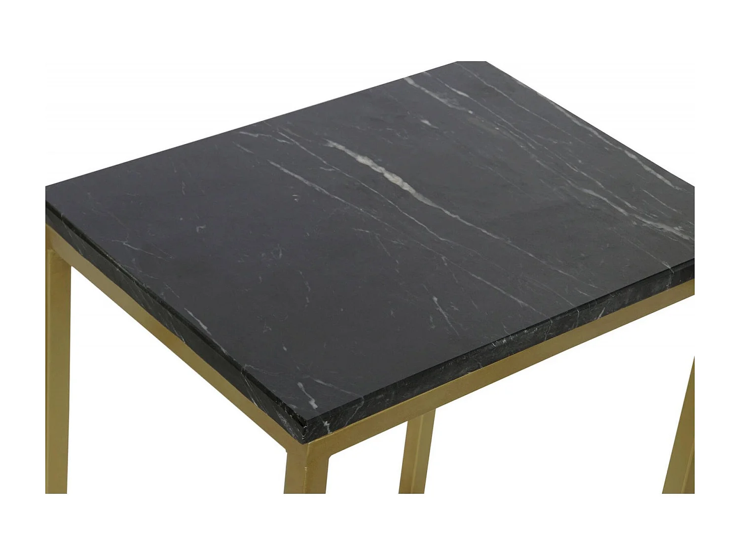 Table gigogne marbre élégance et finition dorée