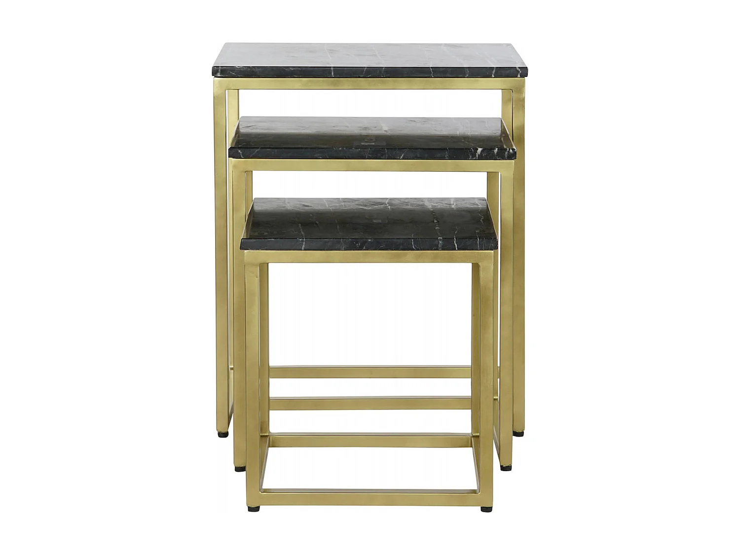 Table gigogne marbre élégance et finition dorée