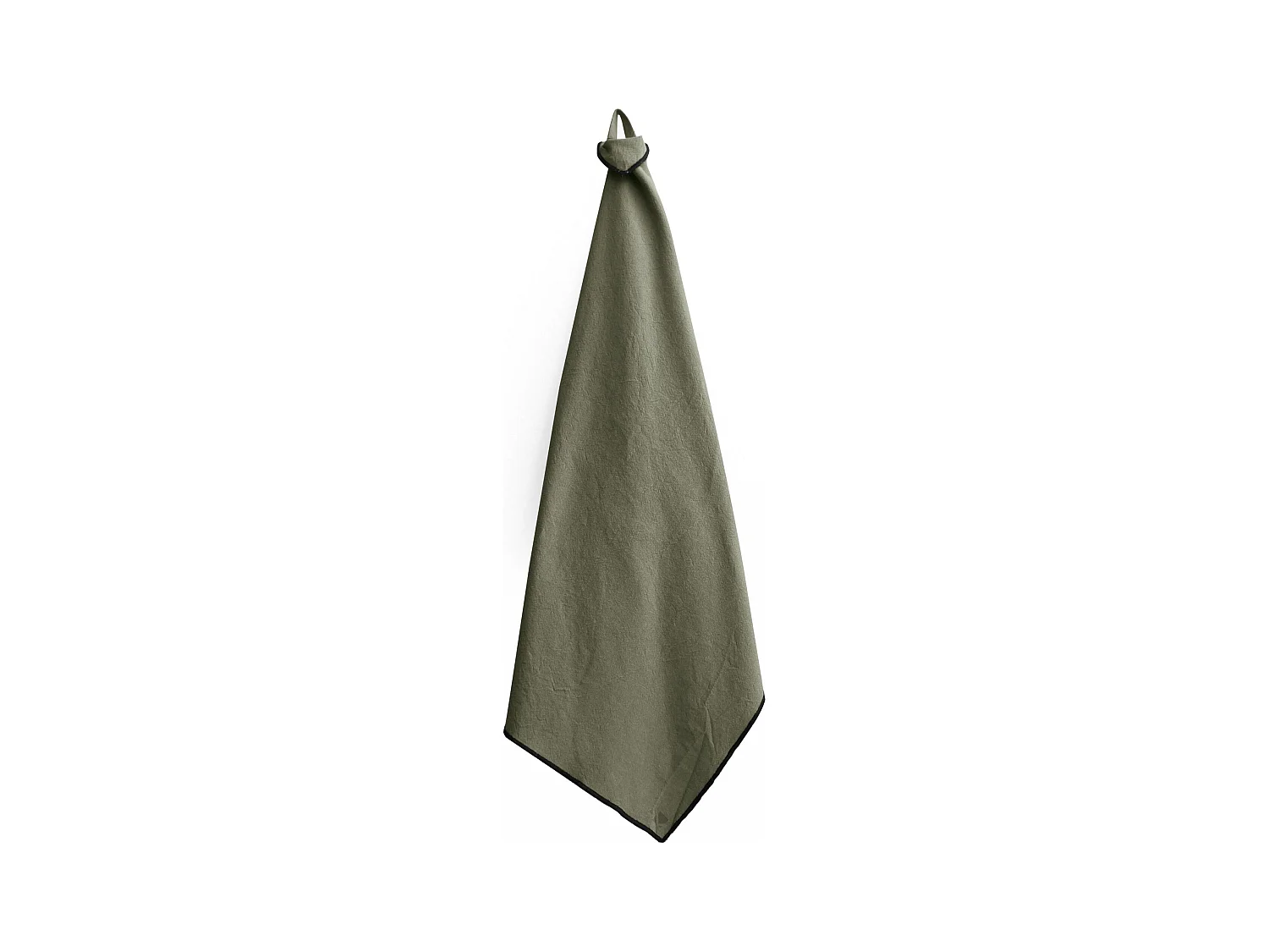 Lot de 3 torchons de cuisine coton 50x70 cm HONO vert mousse