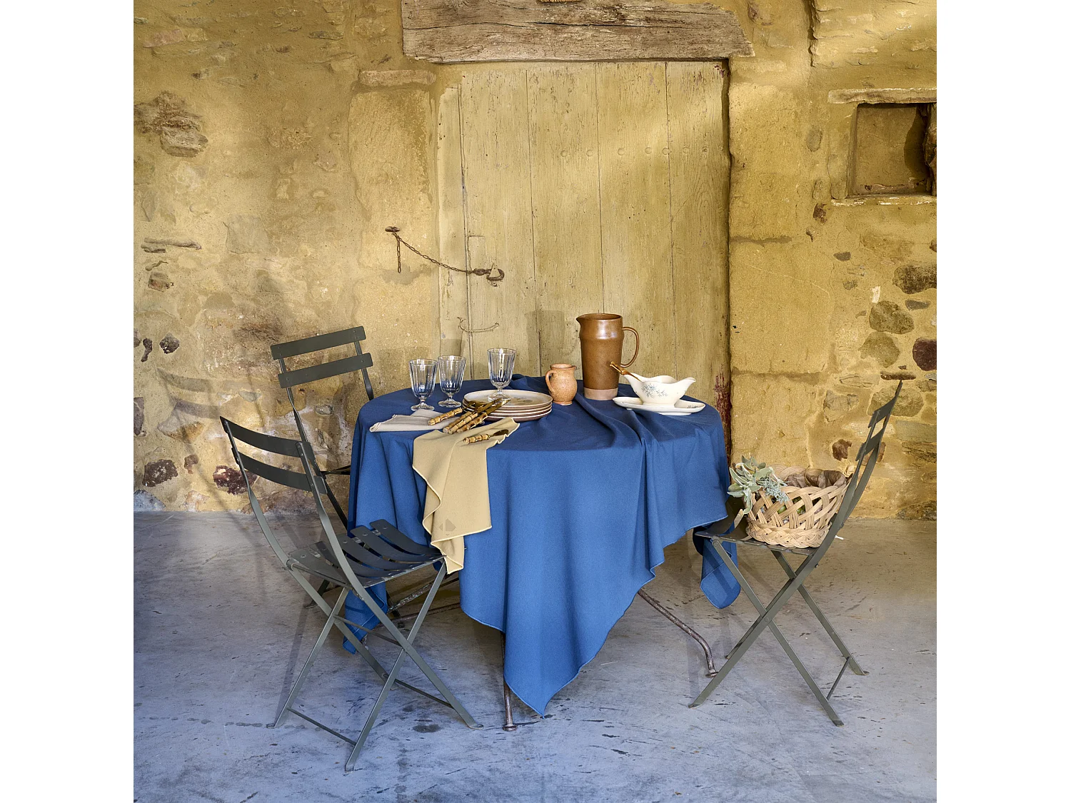 Lot de 3 torchons de cuisine coton 50x70 cm HONO marron camel