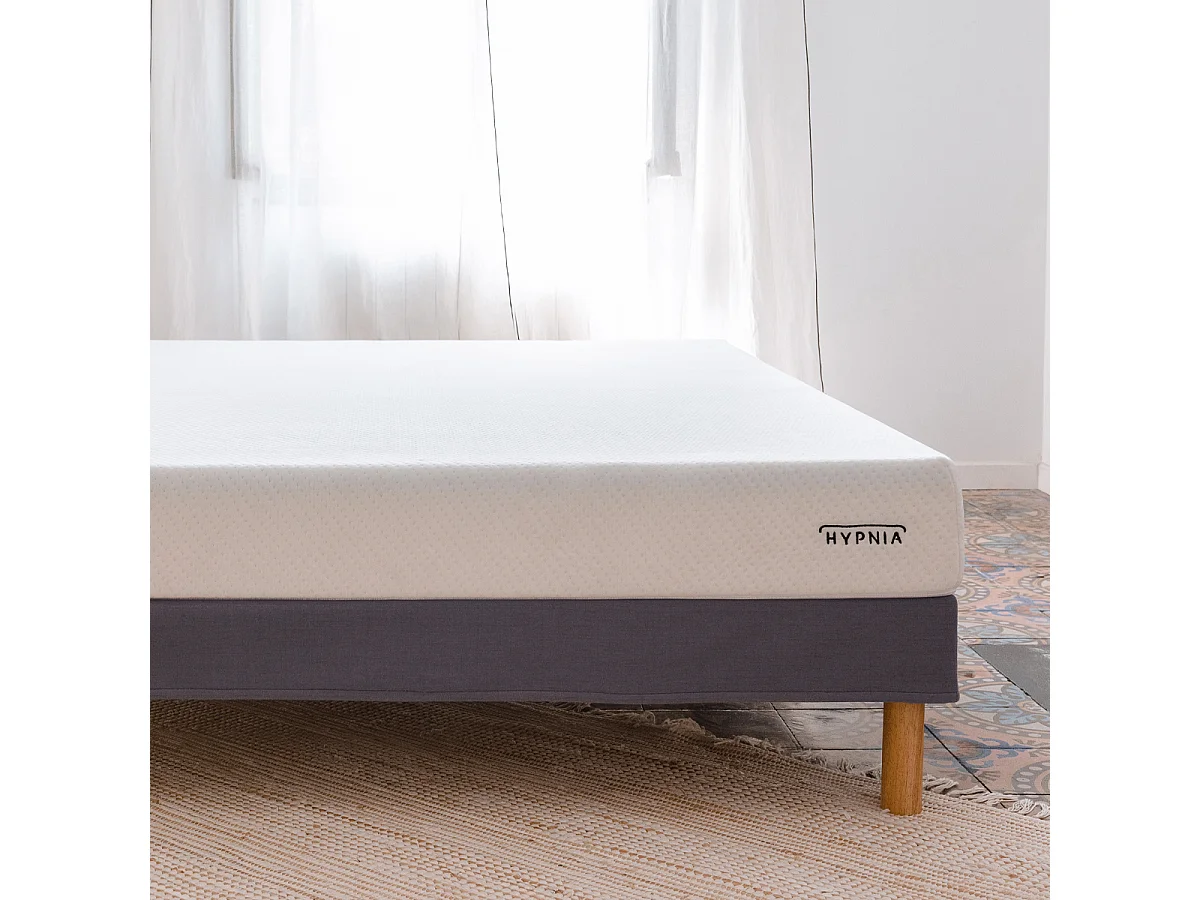 Sommier tapissier à lattes recouvertes Bleu Marine 140x190cm