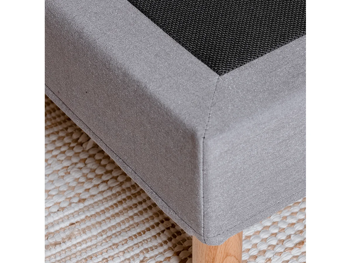 Sommier tapissier à lattes Gris 140x200cm