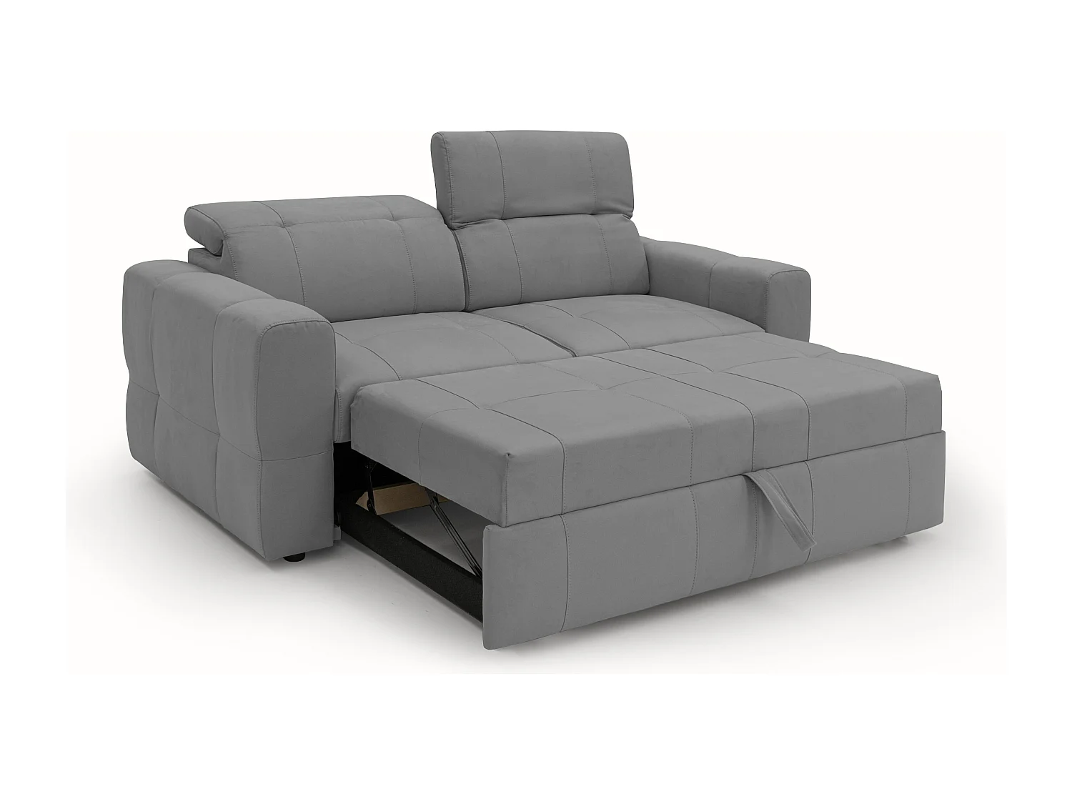 Kronos Divano con estraibile e poggiatesta reclinabili in morbida microfibra impermeabile T11 173 cm grigio